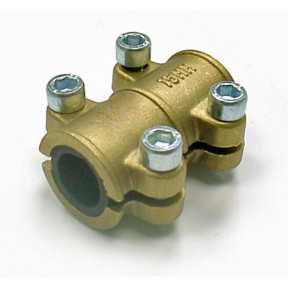 Brass repair clamp for copper tube